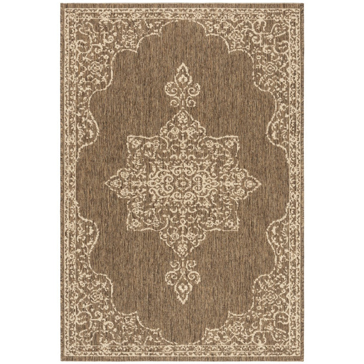 SAFAVIEH Outdoor LND180A Linden Collection Cream / Beige Rug Image 10