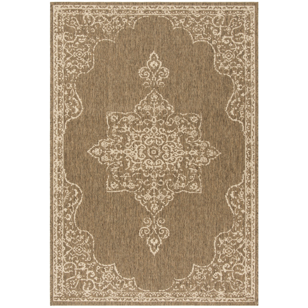 SAFAVIEH Outdoor LND180A Linden Collection Cream / Beige Rug Image 11