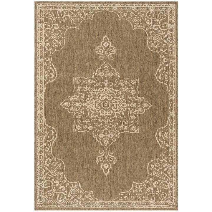 SAFAVIEH Outdoor LND180A Linden Collection Cream / Beige Rug Image 11