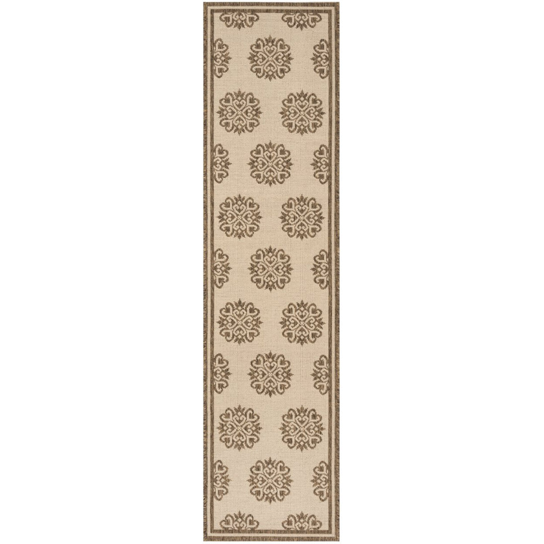 SAFAVIEH Outdoor LND181A Linden Collection Cream / Beige Rug Image 1