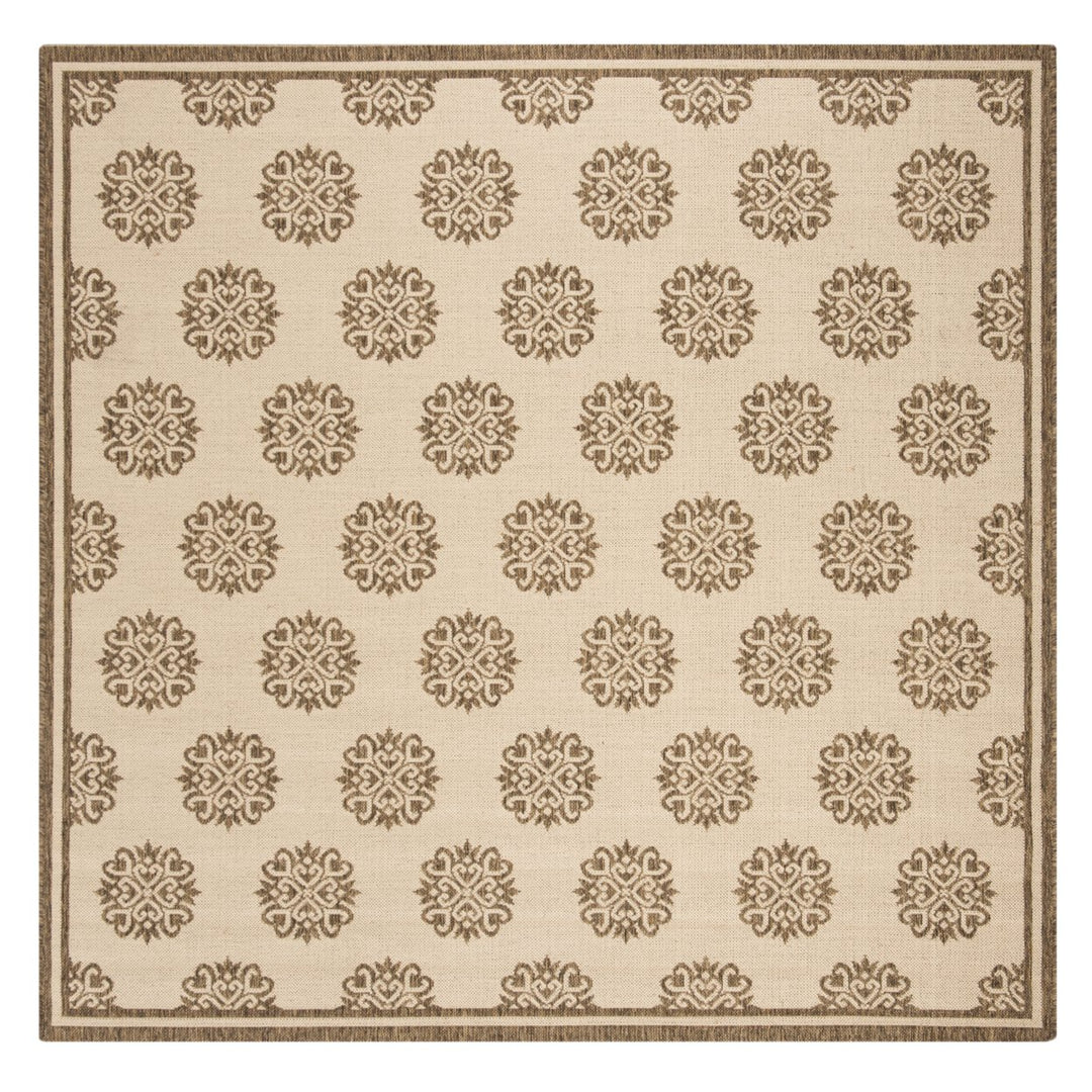 SAFAVIEH Outdoor LND181A Linden Collection Cream / Beige Rug Image 7