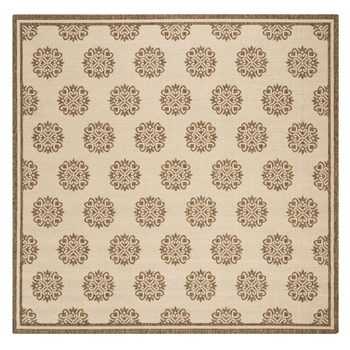 SAFAVIEH Outdoor LND181A Linden Collection Cream / Beige Rug Image 7