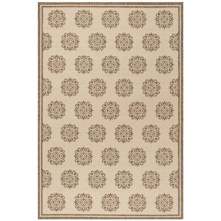 SAFAVIEH Outdoor LND181A Linden Collection Cream / Beige Rug Image 1