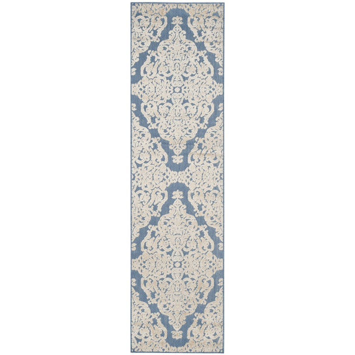 SAFAVIEH Indoor Outdoor MNR152A Monroe Collection Blue Rug Image 6