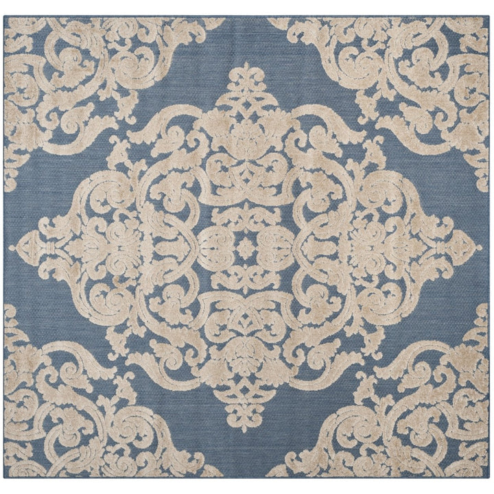 SAFAVIEH Indoor Outdoor MNR152A Monroe Collection Blue Rug Image 7