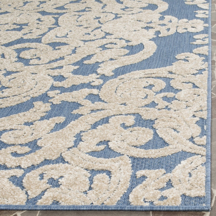 SAFAVIEH Indoor Outdoor MNR152A Monroe Collection Blue Rug Image 8