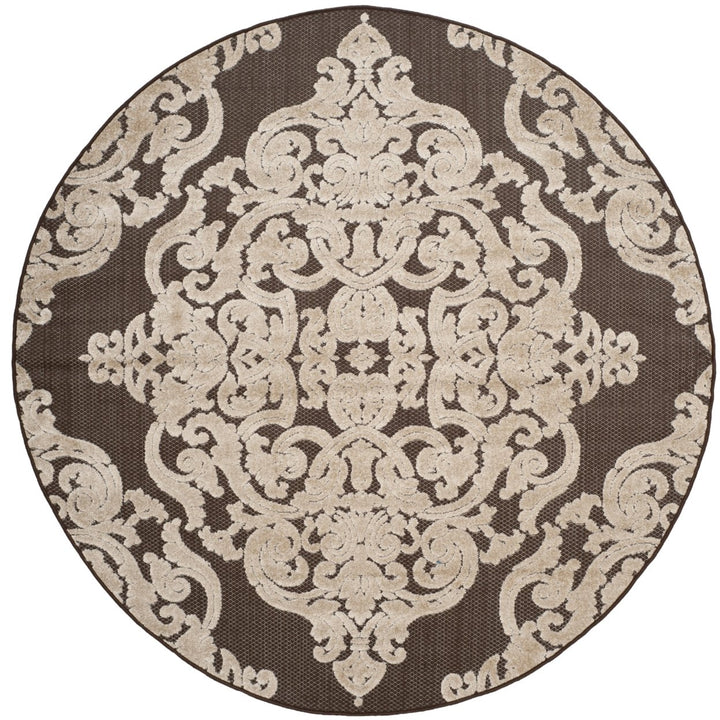 SAFAVIEH Indoor Outdoor MNR152D Monroe Collection Brown Rug Image 5