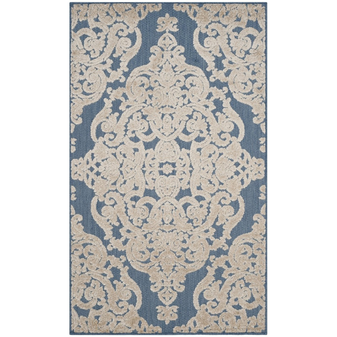 SAFAVIEH Indoor Outdoor MNR152A Monroe Collection Blue Rug Image 10