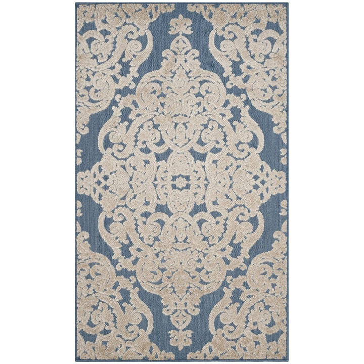 SAFAVIEH Indoor Outdoor MNR152A Monroe Collection Blue Rug Image 10