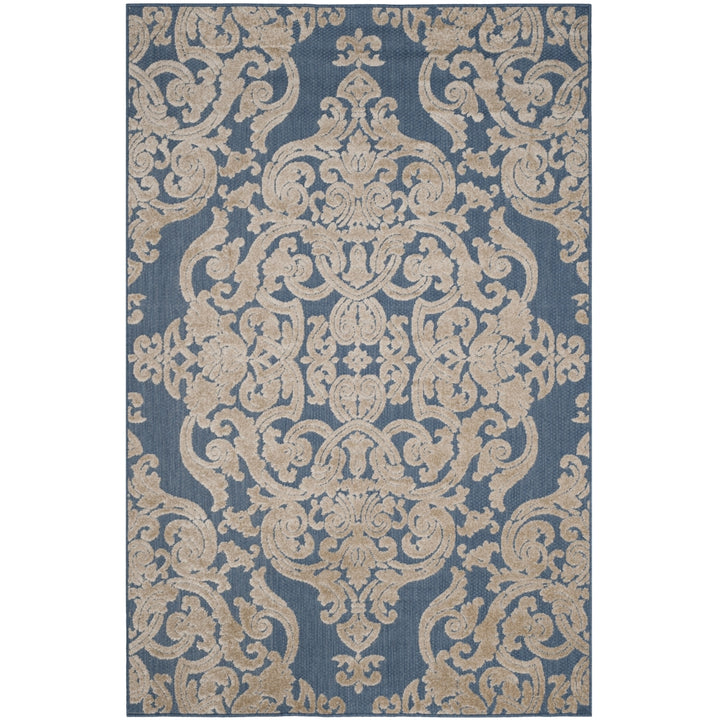 SAFAVIEH Indoor Outdoor MNR152A Monroe Collection Blue Rug Image 11