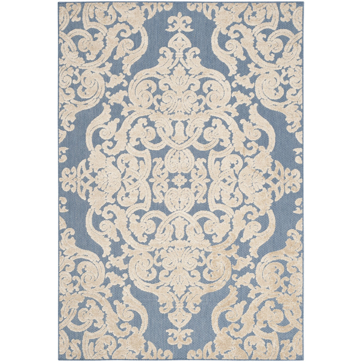 SAFAVIEH Indoor Outdoor MNR152A Monroe Collection Blue Rug Image 1