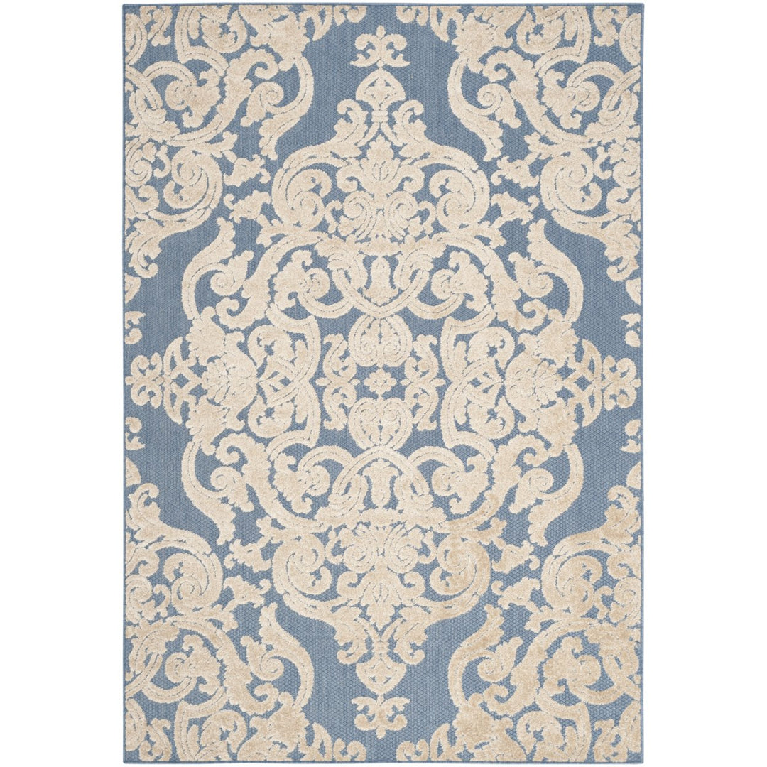 SAFAVIEH Indoor Outdoor MNR152A Monroe Collection Blue Rug Image 12