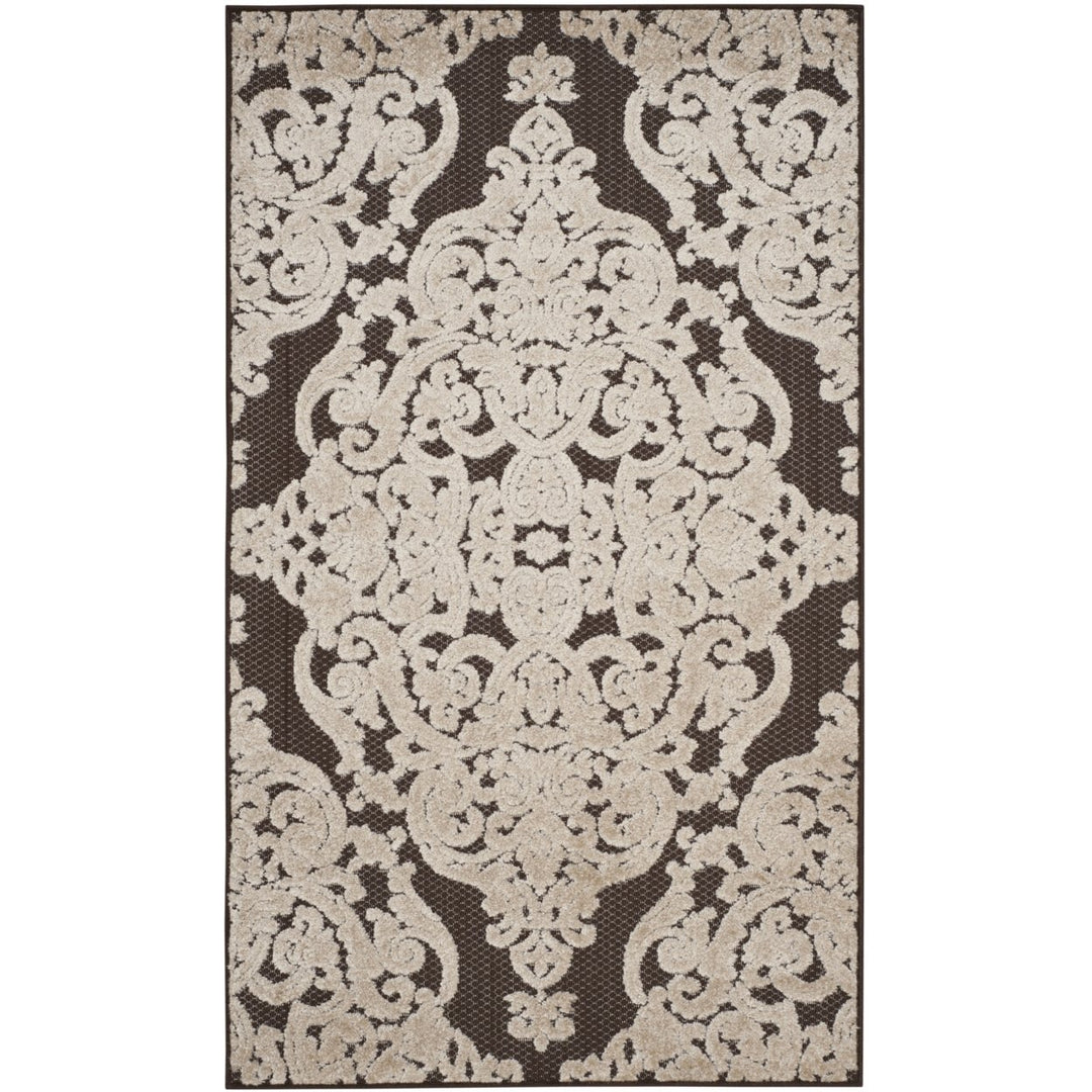 SAFAVIEH Indoor Outdoor MNR152D Monroe Collection Brown Rug Image 9