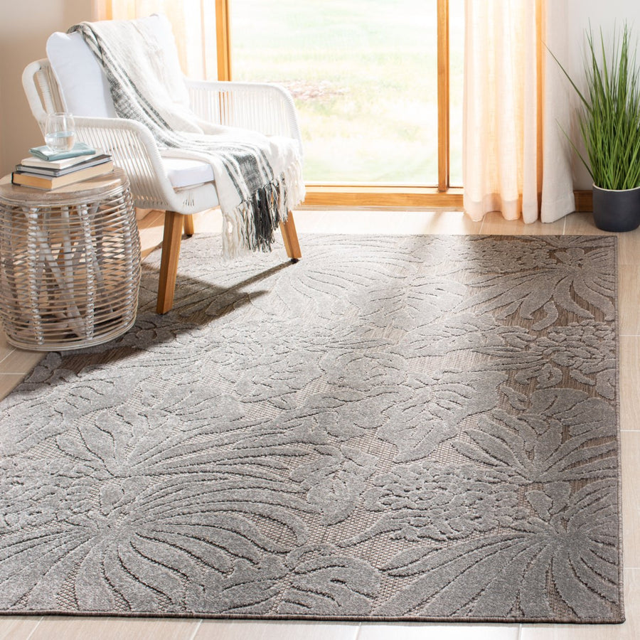 SAFAVIEH Indoor Outdoor MNR155G Monroe Collection Cement Rug Image 1