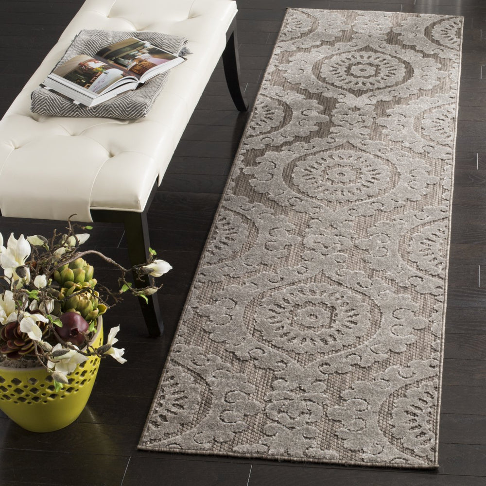 SAFAVIEH Indoor Outdoor MNR158T Monroe Collection Taupe Rug Image 2