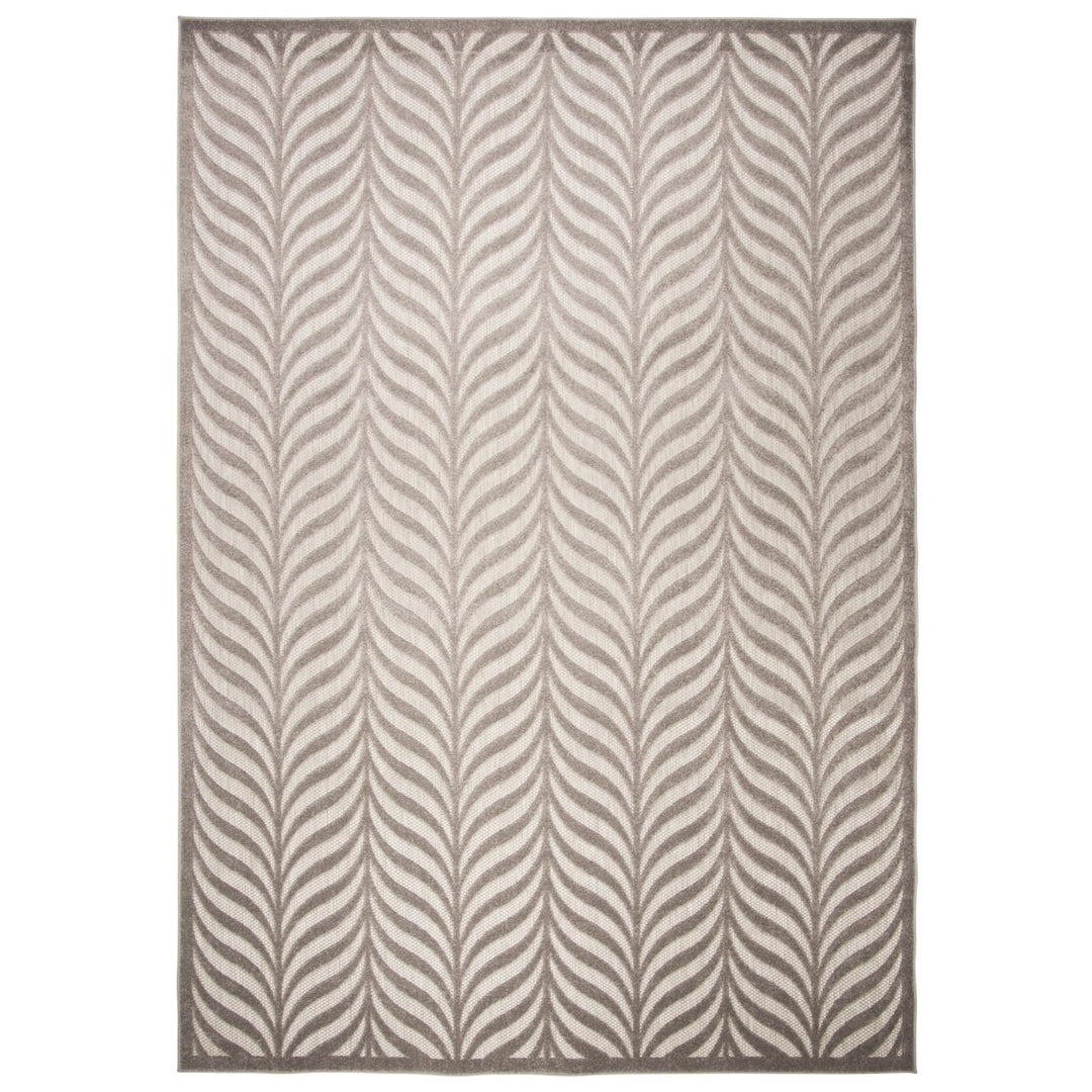 SAFAVIEH Indoor Outdoor MNR166L Monroe Dark Grey / Grey Rug Image 1