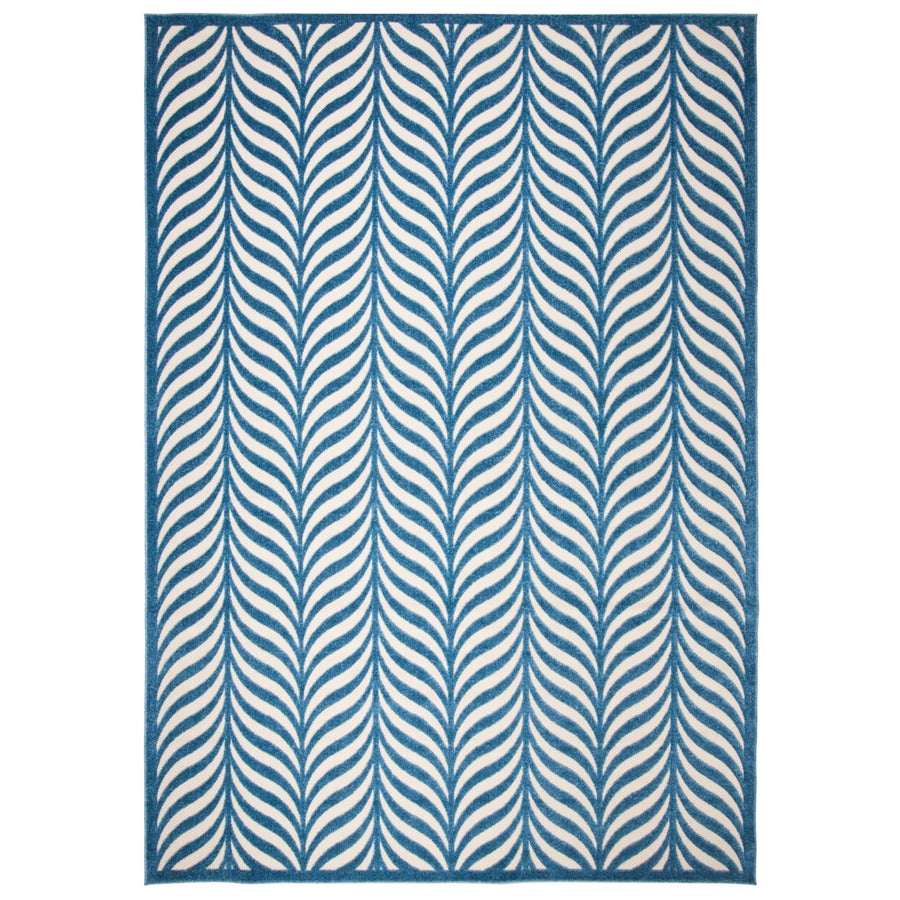 SAFAVIEH Indoor Outdoor MNR166J Monroe Light Blue / Cream Rug Image 1