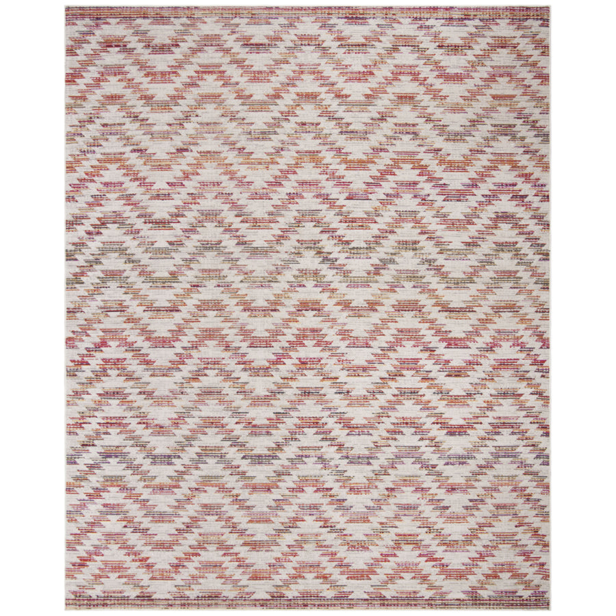 SAFAVIEH Outdoor MTG163P Montage Collection Rust / Multi Rug Image 1