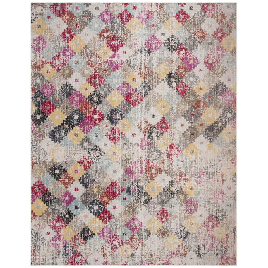 SAFAVIEH Outdoor MTG164E Montage Collection Taupe / Multi Rug Image 1