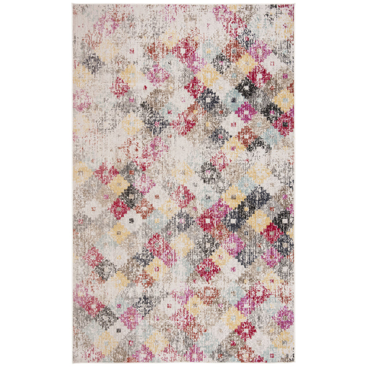 SAFAVIEH Outdoor MTG164E Montage Collection Taupe / Multi Rug Image 5