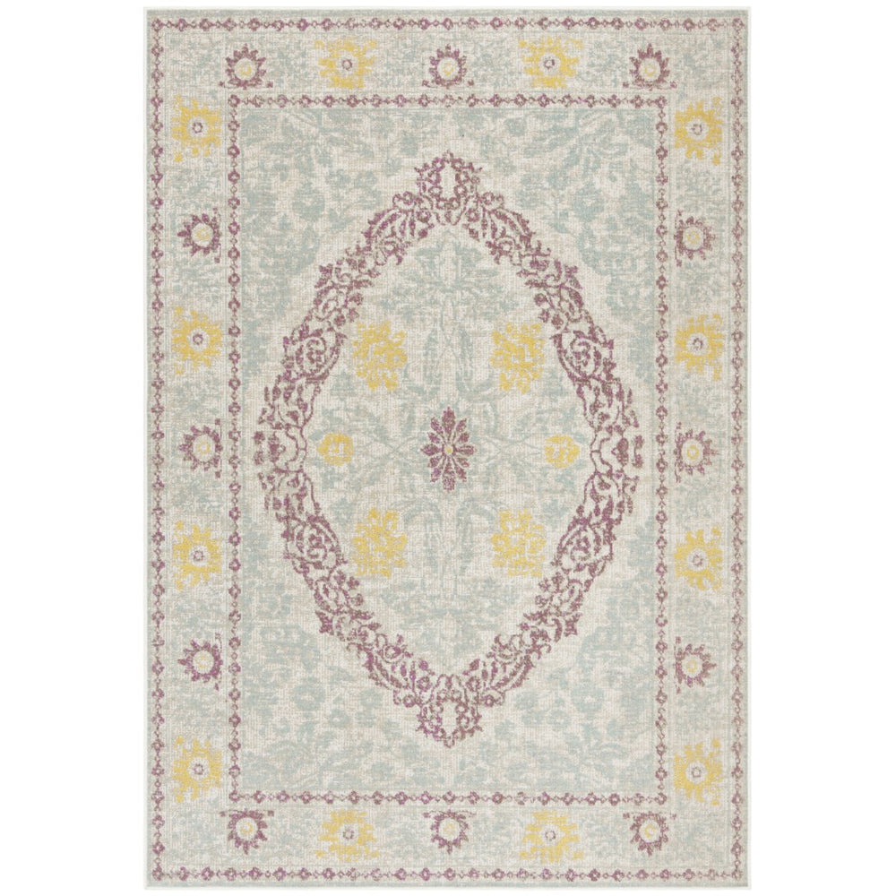 SAFAVIEH Indoor Outdoor MTG171R Montage Beige / Fuchsia Rug Image 2