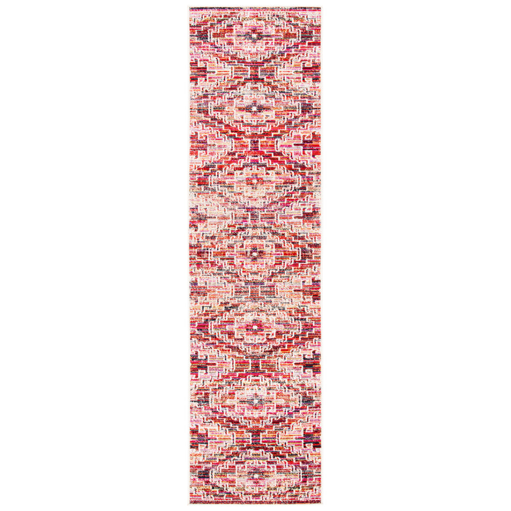 SAFAVIEH Outdoor MTG241P Montage Collection Rust / Ivory Rug Image 2