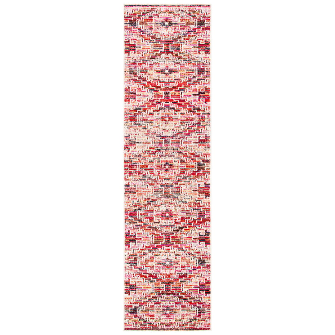 SAFAVIEH Outdoor MTG241P Montage Collection Rust / Ivory Rug Image 1