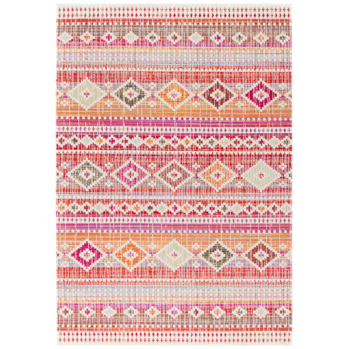 SAFAVIEH Outdoor MTG271Q Montage Collection Red / Fuchsia Rug Image 4