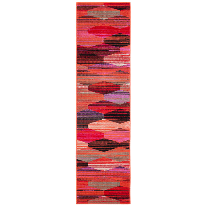 SAFAVIEH Outdoor MTG301Q Montage Collection Red / Fuchsia Rug Image 6