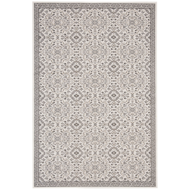 SAFAVIEH Outdoor MTG283A Montage Collection Ivory / Grey Rug Image 10