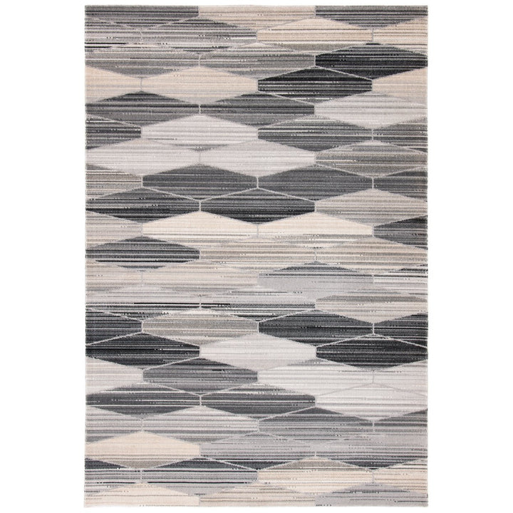 SAFAVIEH Indoor Outdoor MTG301F Montage Grey / Dark Grey Rug Image 1