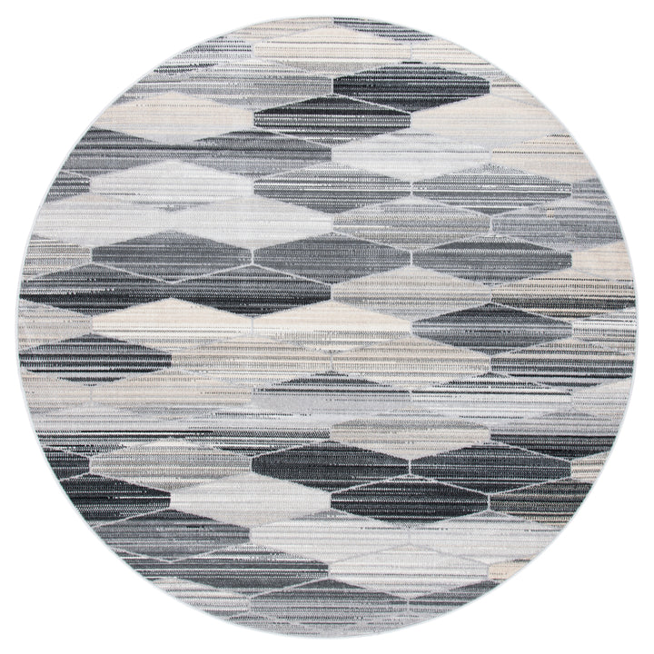 SAFAVIEH Indoor Outdoor MTG301F Montage Grey / Dark Grey Rug Image 5