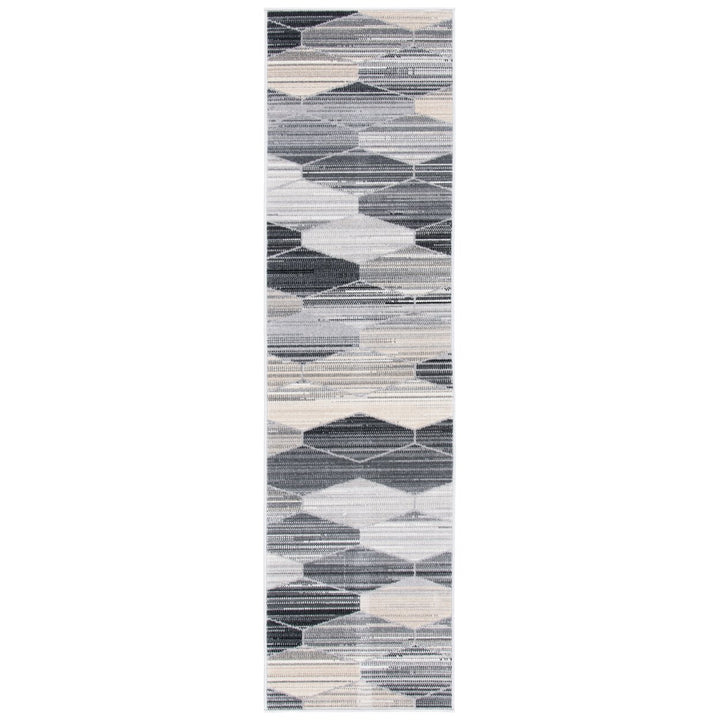 SAFAVIEH Indoor Outdoor MTG301F Montage Grey / Dark Grey Rug Image 1