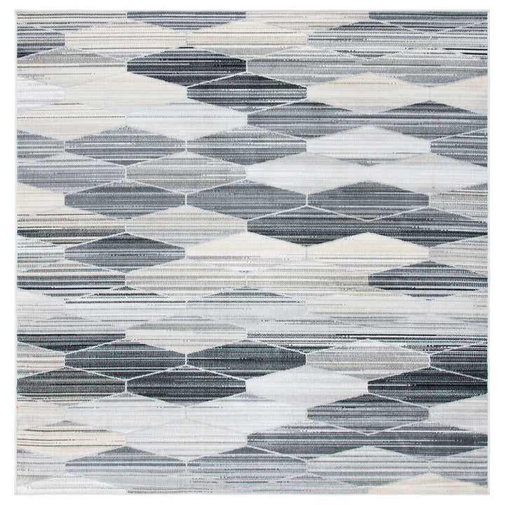 SAFAVIEH Indoor Outdoor MTG301F Montage Grey / Dark Grey Rug Image 7