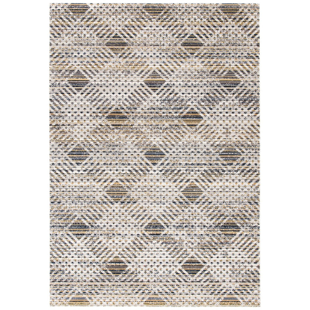 SAFAVIEH Indoor Outdoor MTG341F Montage Dark Grey / Grey Rug Image 4