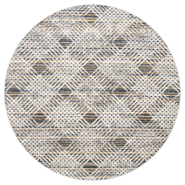 SAFAVIEH Indoor Outdoor MTG341F Montage Dark Grey / Grey Rug Image 5