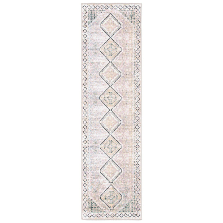 SAFAVIEH Outdoor MTG391F Montage Collection Grey / Ivory Rug Image 6