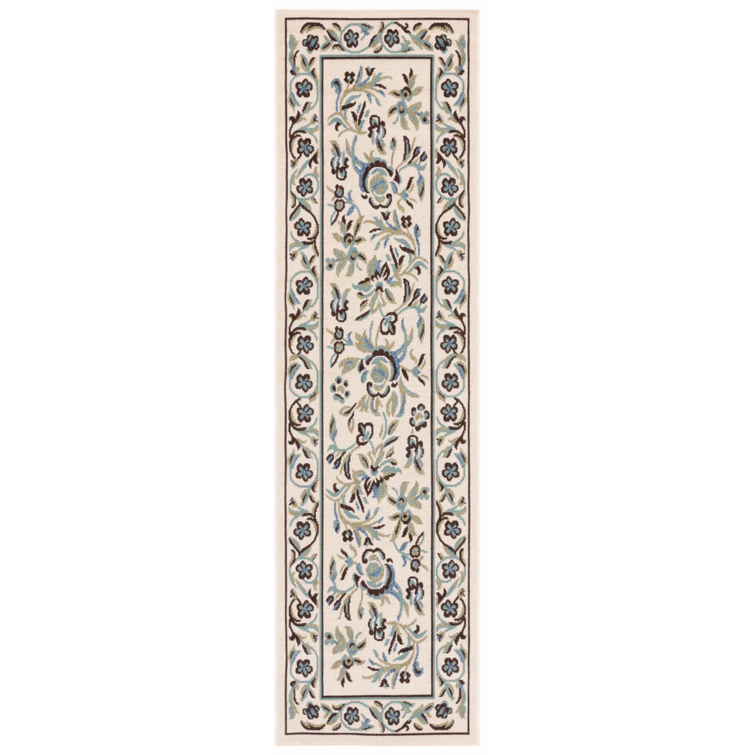 SAFAVIEH Outdoor VER011-0614 Veranda Cream / Green Rug Image 5