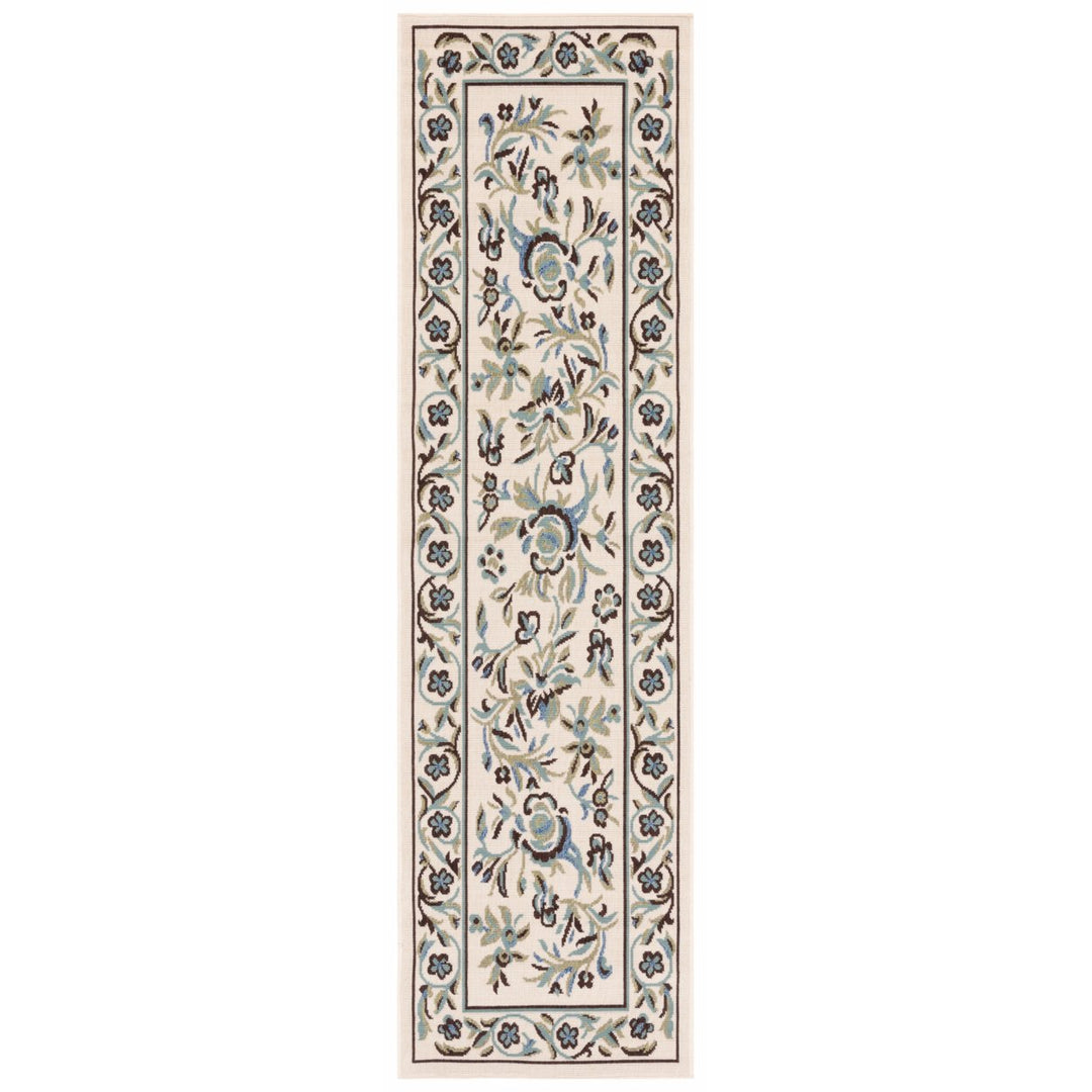 SAFAVIEH Outdoor VER011-0614 Veranda Cream / Green Rug Image 1