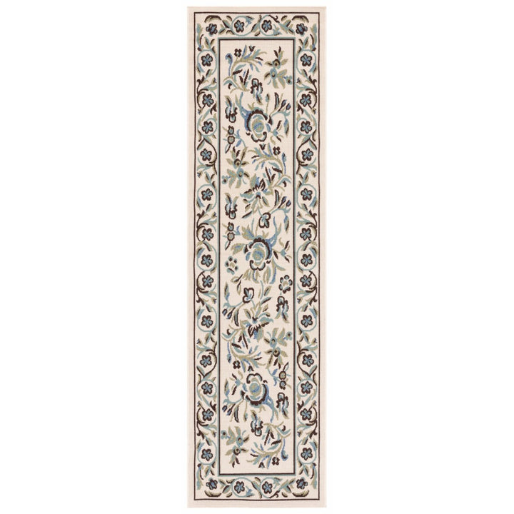 SAFAVIEH Outdoor VER011-0614 Veranda Cream / Green Rug Image 1