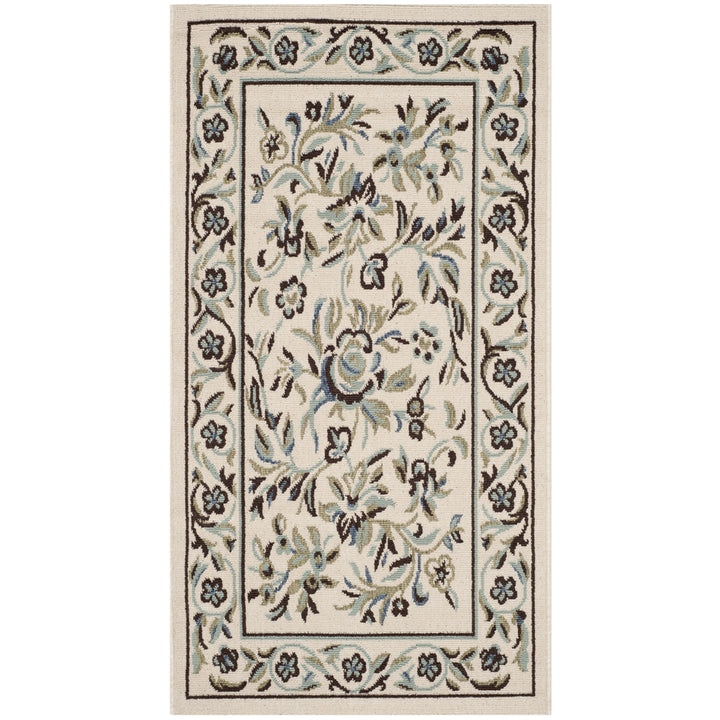 SAFAVIEH Outdoor VER011-0614 Veranda Cream / Green Rug Image 9