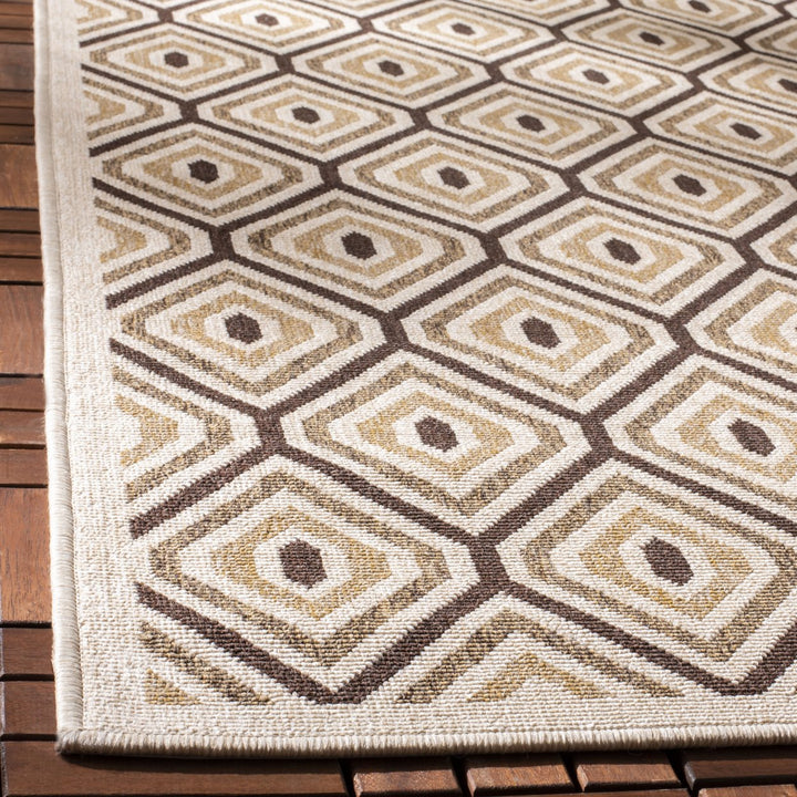 SAFAVIEH Outdoor VER003-0213 Veranda Cream / Aqua Rug Image 8