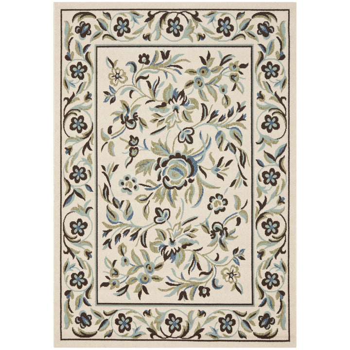 SAFAVIEH Outdoor VER011-0614 Veranda Cream / Green Rug Image 11