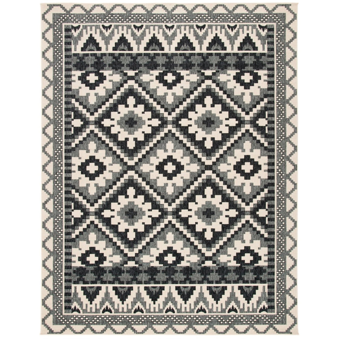 SAFAVIEH Outdoor VER096-3413 Veranda Beige / Grey Rug Image 1