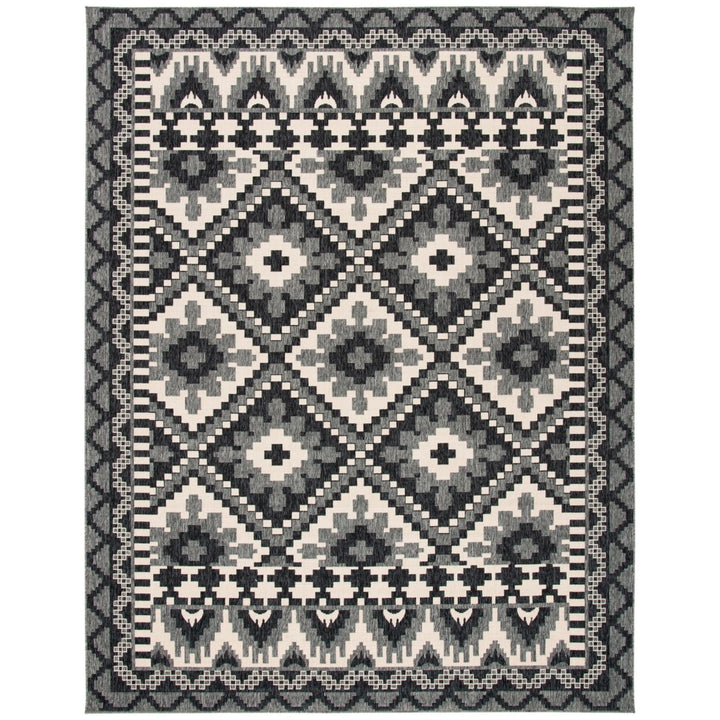 SAFAVIEH Outdoor VER096-3435 Veranda Grey / Beige Rug Image 1