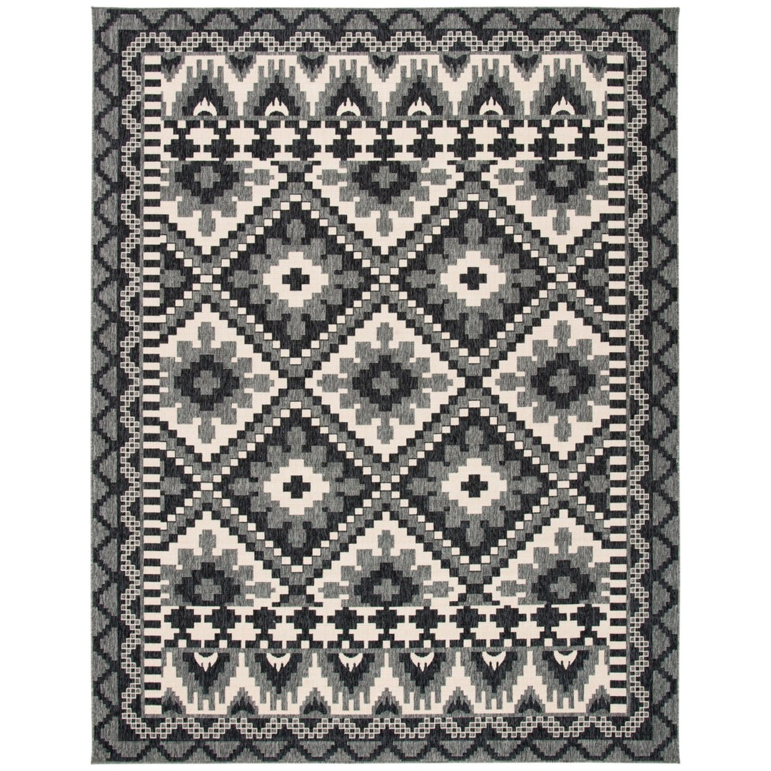 SAFAVIEH Outdoor VER096-3435 Veranda Grey / Beige Rug Image 1