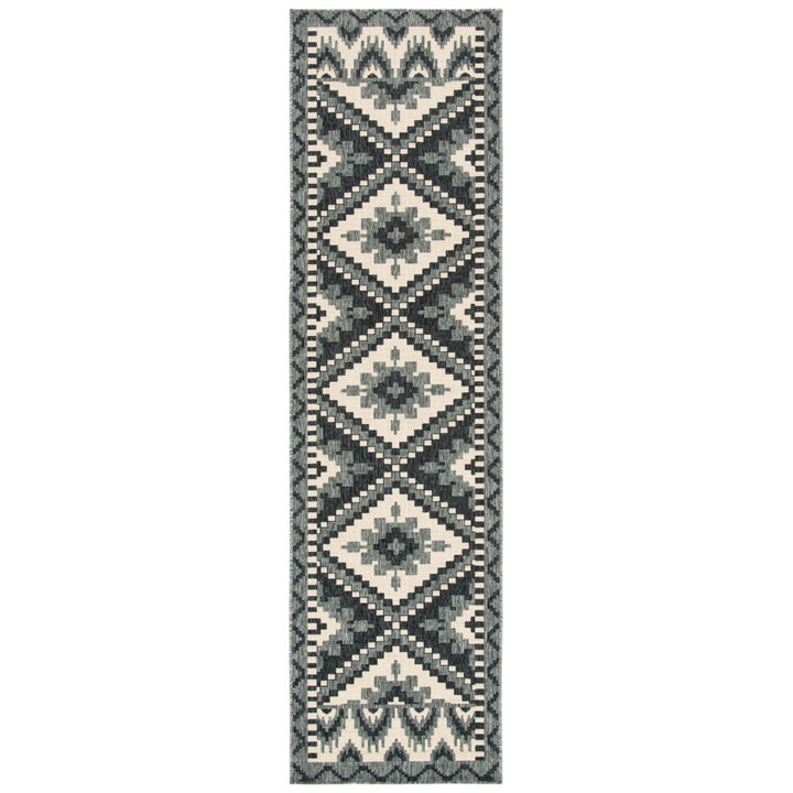 SAFAVIEH Outdoor VER096-3435 Veranda Grey / Beige Rug Image 1