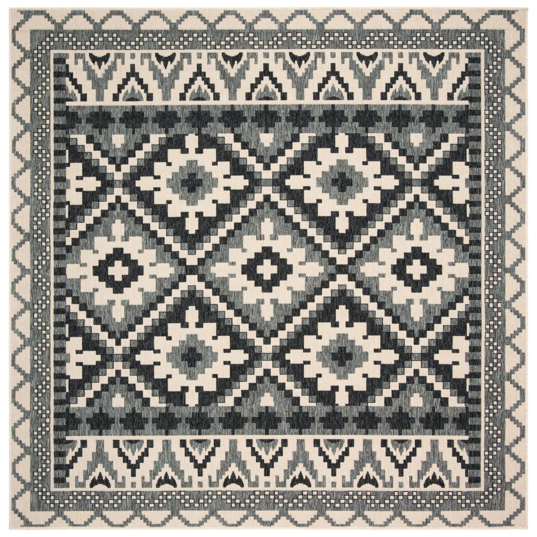 SAFAVIEH Outdoor VER096-3413 Veranda Beige / Grey Rug Image 1