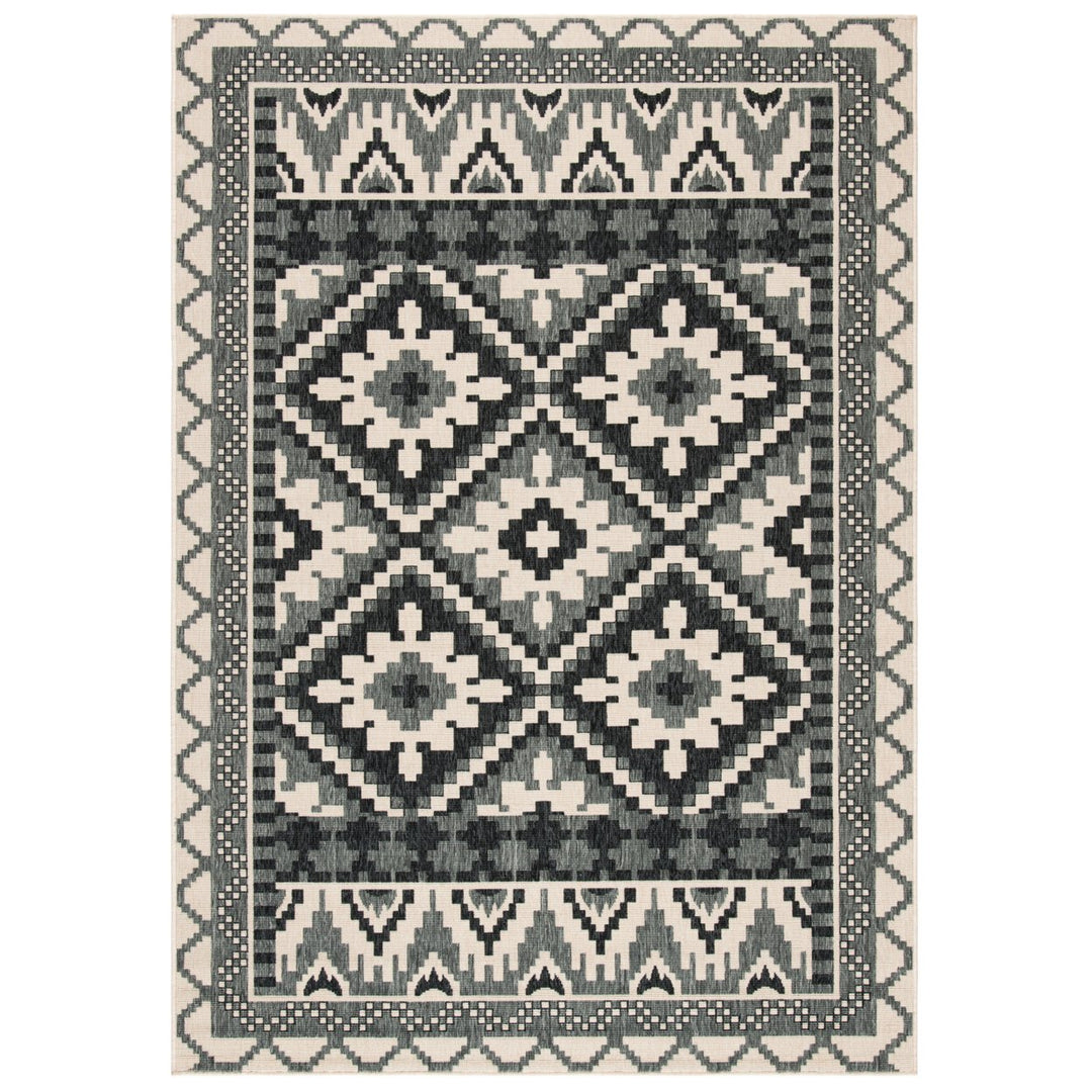 SAFAVIEH Outdoor VER096-3413 Veranda Beige / Grey Rug Image 10