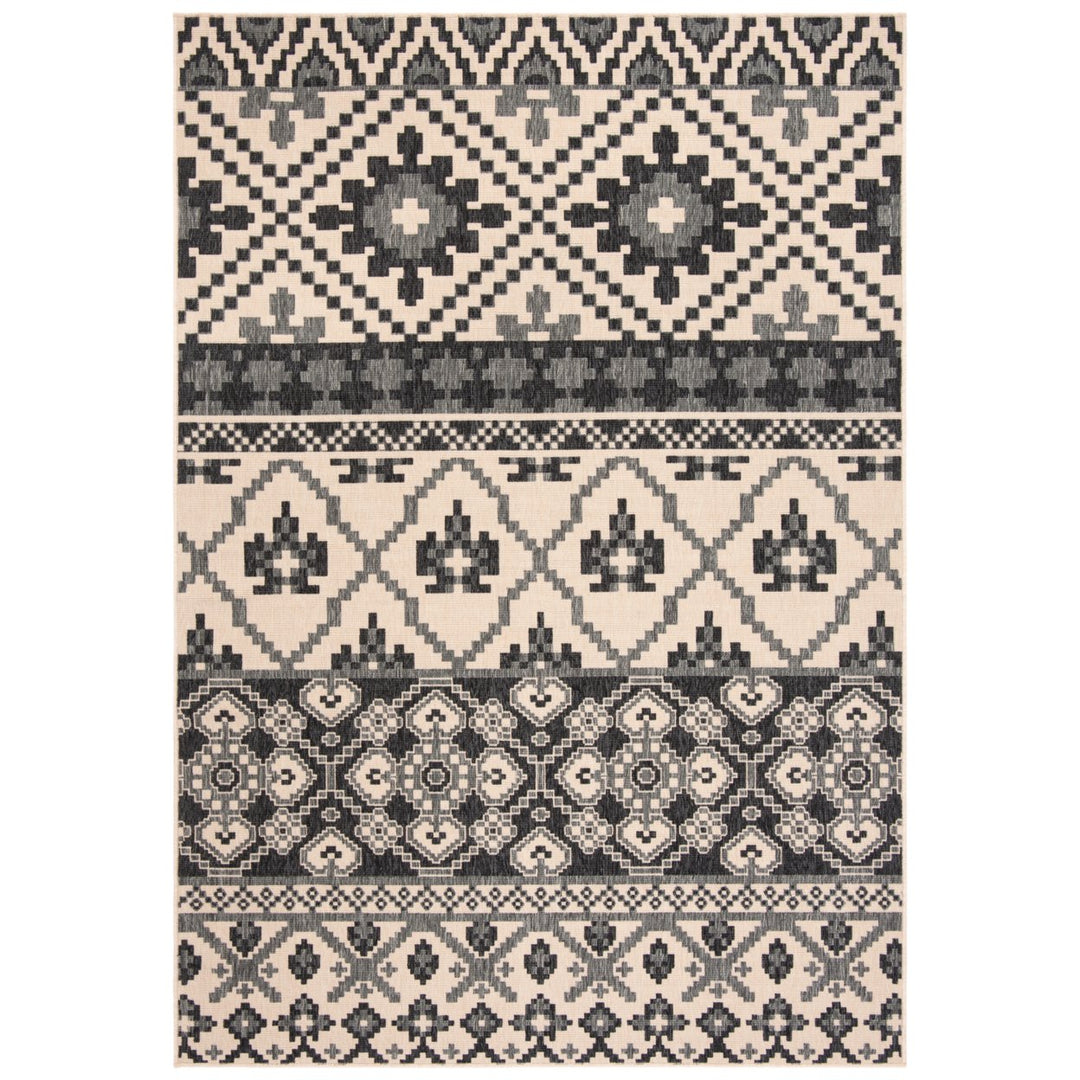 SAFAVIEH Outdoor VER097-3413 Veranda Beige / Grey Rug Image 1